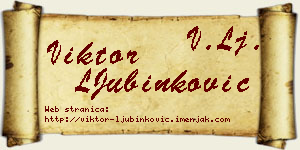 Viktor LJubinković vizit kartica